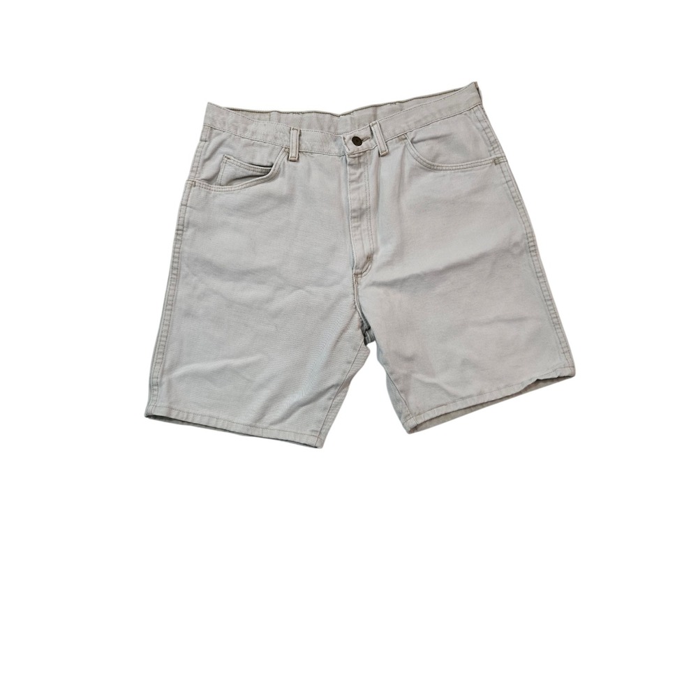 Wrangler Beige Carpenter Style Shorts 36 Made in USA 100% Cotton